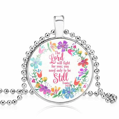 China Christian Necklace Religious Bible Verse Gift Jewelry For Women Girls (Exodus 2:14 PM) for sale