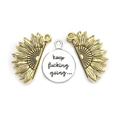 China Fashion $8.5 for 10pcs/set Hotselling Sunflower Pendants With You Are My Sunshine Words Pranks for sale