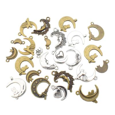 China $6.9 Fashion For Wholesale Craft 75pcs/set Unique Supplie Moon Charms Pendants For Jewelry Crafting Findings Making Accessory for sale