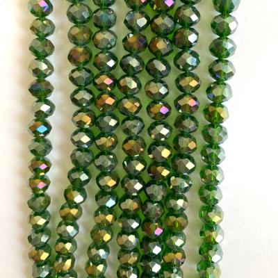 China Wholesale Fashion Beads $0.45/strand PUJIANG Rondelle Crystal Beads Loose Green Glass, 1mm 2mm 3mm 4mm 6mm 8mm 10mm 12mm 14mm available for sale