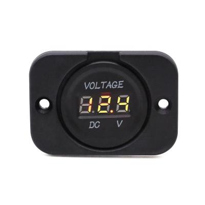 China Cars WattBons Rocker Switch Style  LED Voltmeter 12V Dual USB Charger Digital voltmeter Socket Outlet Panel on Boats RVs Trucks Cars for sale