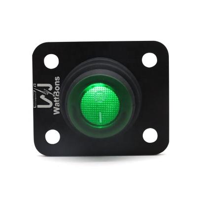 China Sturdy and durable WattBons 12 Volt Marine waterproof Round Toggle LED Switch Panel 12V DC On/Off SPST for Car Truck Rocker  On-Off Control for sale