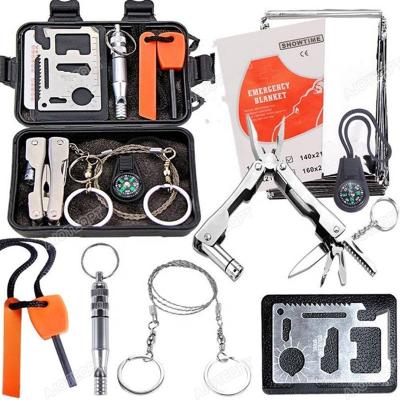 China Popular AJOTEQPT Survival Kit Outdoor Tools Mutilfuncational Emergency Gear Kit Upgrade for sale