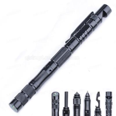 China AJOTEQPT Military Protection 9 in 1 Pocket Self Defense Tactical Pen With Custom Logo Engraved Tool for sale