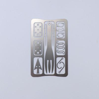 China 304 Stainless Steel AJOTEQPT Multifunctional Camping Supply Emergency Survival Tool Portable Card With Fork for sale