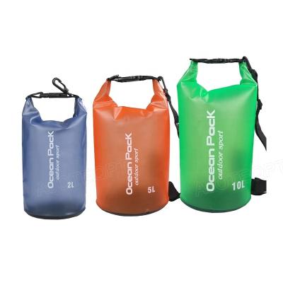 China AJOTEQPT AJOTEQPT PVC Pocket Bucket Ocean Waterproof Translucent Waterproof River Pack Trekking Bag for sale