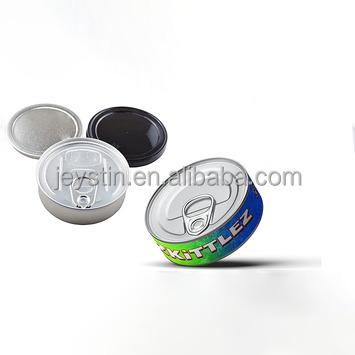 China With Easy Open End Label & Easy Pull Ring Lid Custom Herbs Metal 73(d)x23(h)mm 3.5g Tin Can Cali Above Pop With Label custom made easy open end and easy pull ring lid 73(d)x23(h)mm for sale