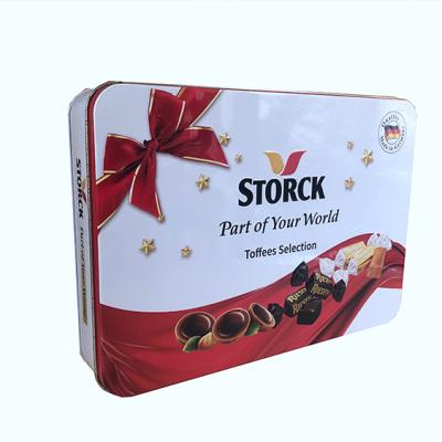 China Food Custom Printing Square Metal Chocolate Tin Box For Gift Box Packaging for sale