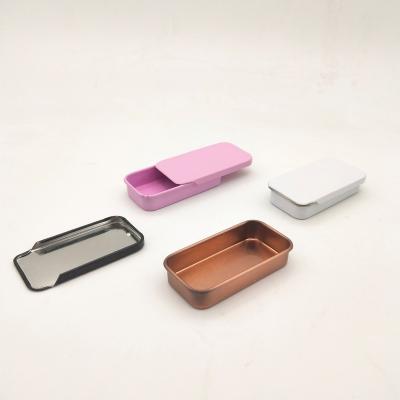 China High Quality Recycled Materials Customized Small Push Pull Tin Box Solid Balm Box for sale