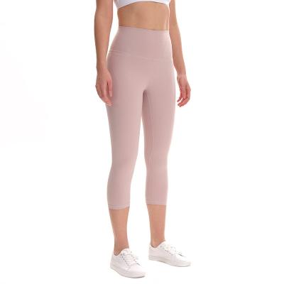 China Spandex-Polyester-Frauen-Turnhallen-Gamaschen-Damen-geerntete Hose mit Gummizug zu verkaufen