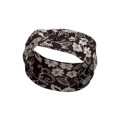 China 100% Polyester Women Head Scarves Multicolor Custom Elastic Headbands for sale