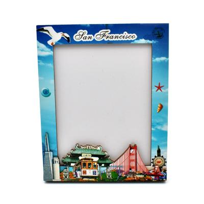 China Foto USA San Francisco Tourist gestaltet Andenken-Geschenk-hölzerne Himmel-Blau-Rahmen zu verkaufen