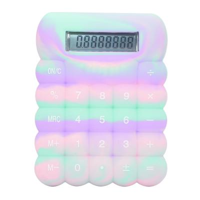 China Kids General Purpose Promotional Gift Calculator Eco-friendly Soft Foam Form Pocket Silicon 8-Digit Calculator for sale