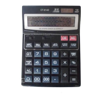 China Check& Correct China Manufacturer Fashion Gifts Eco-Friendly 14 Digit Solar Calculator for sale