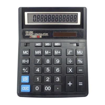 China Office Supplies 12 Digits Large Size Digital Solar Electronic Large Size Calculator Desktop Calculator for sale