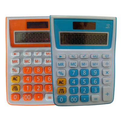 China General Purpose Electronic Office 12 Digit Dual Power Office Supplies Calculator Solar Calculator for sale