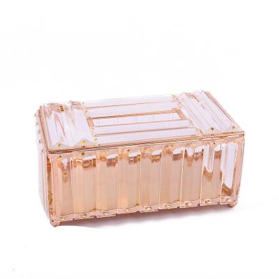 China Farmhouse Wholesale Crystal Tissue Box Cover DIY Custom OEM Customized Style Bedroom Packing Modern Bathroom KTV for sale