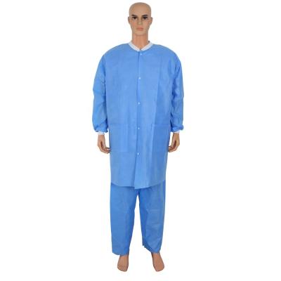 China Eco - Friendly Waterproof Dustproof Material SMS Lab Coat For Doctors for sale