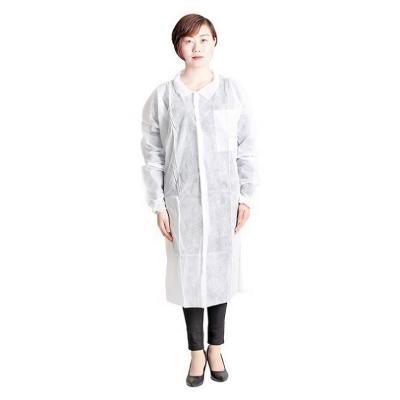 China Shirt Cuff or Round Professional Disposable Lab Coat Knitted White Blue Labcoats Cuff Lab Coats Wholesale for Adults for sale