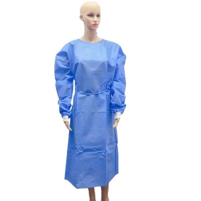 China Eco-friendly Disposable Hospital Surgeon Patient Gown With Snap Sleeves For Sale for sale