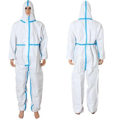 China Eco-Friendly Disposable Coverall EU TYPE Free Samples Safety Disposable Hooded Clothing Suits Non Woven Coveralls for sale