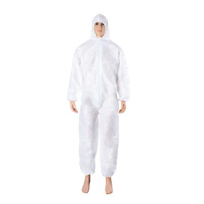 China Breathable; SMS SMMS White Non-woven Waterproof Disposable Suit Waterproof Medical Safety Coverall for sale