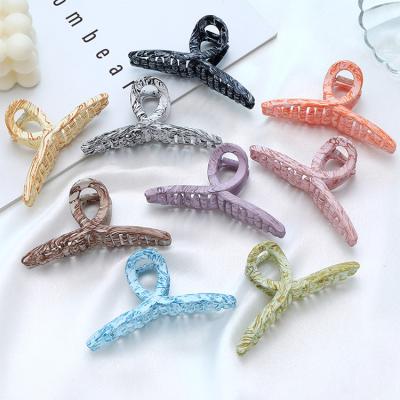 China New Fashion Hair Decoration Ladies Hair Accessories Marble Acrylic Hair Claw Clips for sale