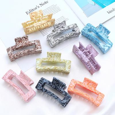 China New Fashion Hair Decoration Ladies Hair Accessories Marble Acrylic Hair Claw Clips for sale