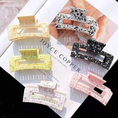 China New Fashion Hair Decoration Ladies Hair Accessories Marble Acrylic Hair Claw Clips for sale