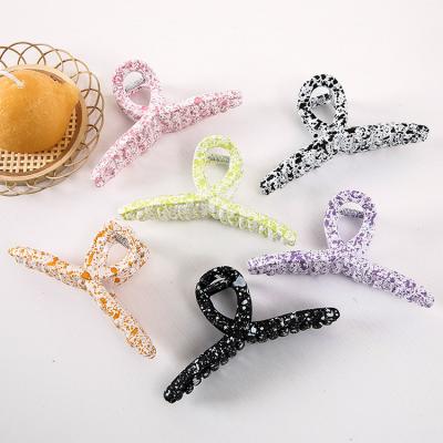 China New Fashion Hair Decoration Ladies Hair Accessories Marble Acrylic Hair Claw Clips for sale