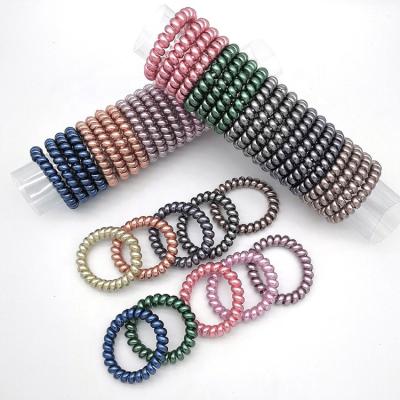 China Wholesale professional fashionable ladies TPU matte spiral ring, phone line hair accessories, elastic hair band. for sale