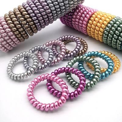 China Wholesale professional fashionable ladies TPU matte spiral ring, phone line hair accessories, elastic hair band. for sale