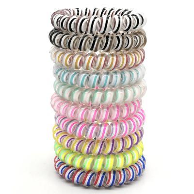 China Wholesale professional hair decoration TPU 5.5CM women's morsel spiral hair ring, telephone line hair accessories, elastic hair band. for sale