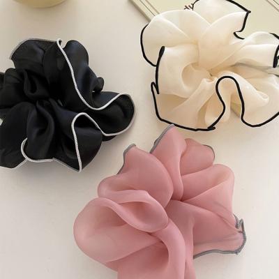 China Wholesale fashionable pure organza large fabric color elastic hair ring, hair band. Female hair accessories. for sale