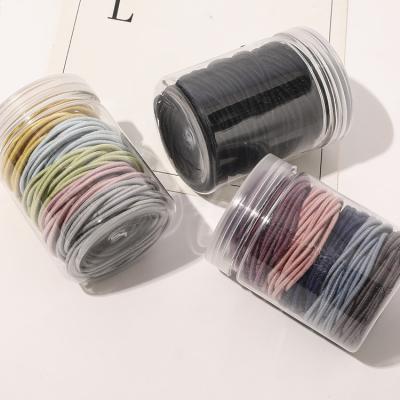 China Fashionable wholesale multicolor single main rope mixed with elastic hair rope hair accessories of a hair ring elastic band for sale