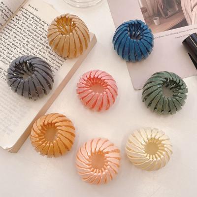 China Popular Fashionable Simple Ponytail Bird's Nest Hair Ring Claw Clip Hook Clip Hair Lazy Planer Fixed Hairpin for sale