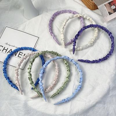 China New Arrival Fashionable Girls Women Wavy Cloth Face Headbands Hair Circle Ladies Hair Accessories for sale