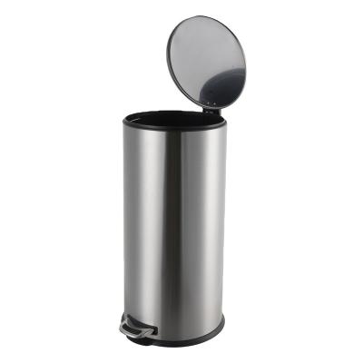 China Victory Dailyart Home Sustainable Fingerprint-Proof Soft-Closed Structure Around 30L Stainless Steel Trash Can for sale