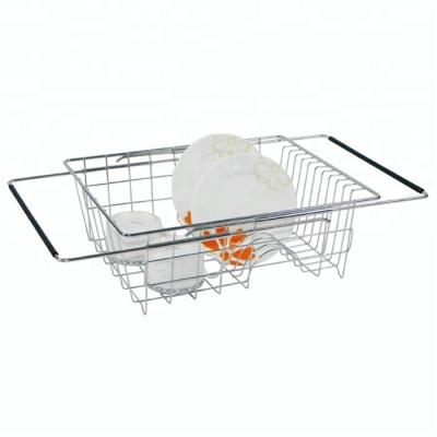 China Chrome Wire Kitchen Dish Rack Dish Rack Viable Expandable Dish Drainer for sale