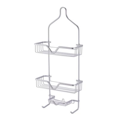 China Multifunctional Designer Metal Bathroom Shower Caddy Hanging Aluminum Corner Bathroom Shelves Triple Tier 28*12.5*63cm 1000pcs for sale