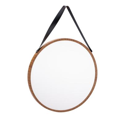 China Sight Wall Hanging Vanity Round Bathroom Decorative Modern Home Decorative Bamboo Mirror for sale