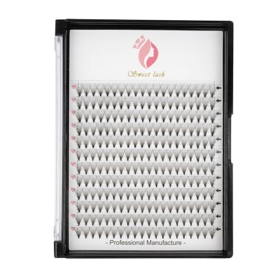 China Natural 20D Eyelash Extension Pre Fans Pointed Base Mid Rod for sale