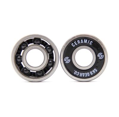 China Ceramic Skateboard SKATERGEAR 608 Titanium Bearing With Custom Printed Skateboard Bearings for sale