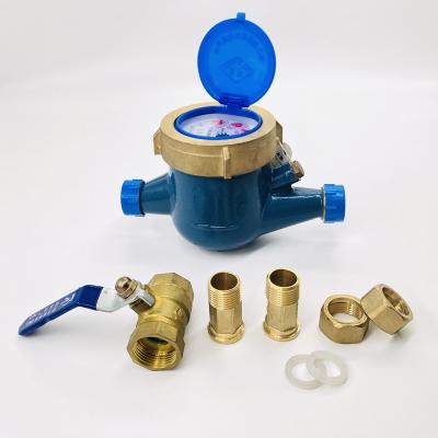 China Domestic prepaid system digital Brass case mechanical water meter for sale