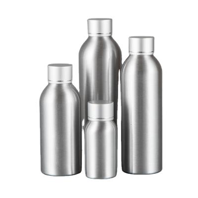 China Personal Care Aluminum Bottle With Cover 40ml -250ml Metal Aluminum Empty Makeup Packing Separate Cosmetics Pills Packaging Bottles for sale