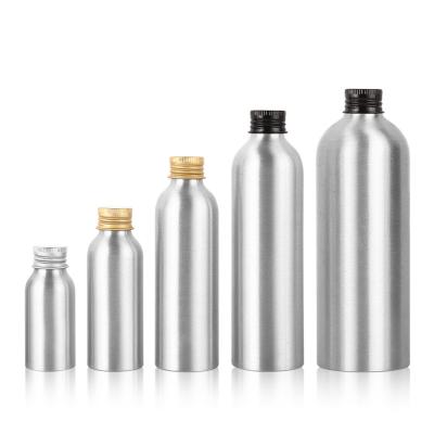 China 30ml50ml100ml150ml250ml500ml Cosmetic Aluminum Bottle With Aluminum Cover Empty Metal Makeup Packaging Separate Cosmetics Bottles for sale