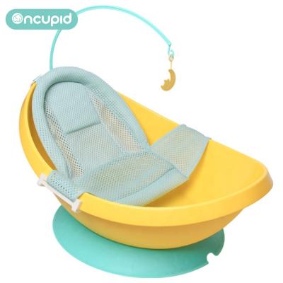 China Eco Fashional Friendly Baby Bath Tub Monn Shape Foldable Plastic Bathtub For Babies Washing for sale