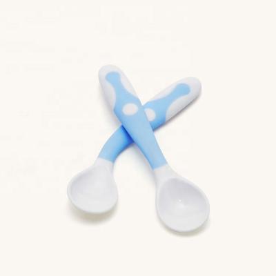 China BPA Free Silicone Bendable Baby Training Spoon Eco-Friendly Free Bendable Babies Spoon for sale