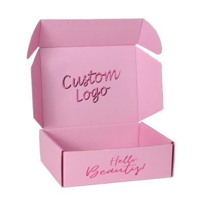 China Handmade Wholesale Hot Sale High Quality Corrugated Custom Logo Mailing Cosmetic Shipping Packaging Box for sale