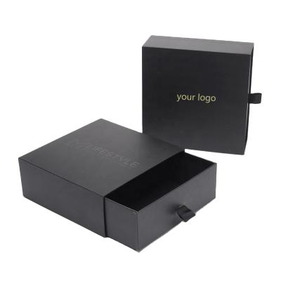 China Manufacturer Custom Fashion Printed Logo Handmade Drawer Type Paper Packaging Sliding Jewelry Box for sale